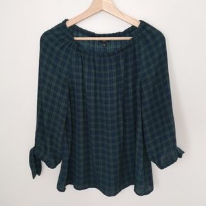 3/$20 Talbots Plaid Blouse